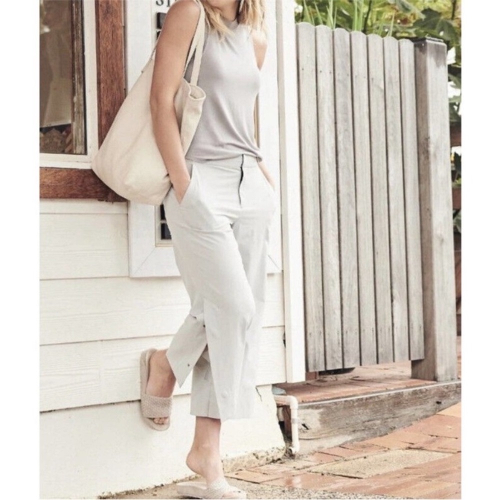 Athleta Tribeca Crop Pant in Tern Gray Wide Leg 14 Tall